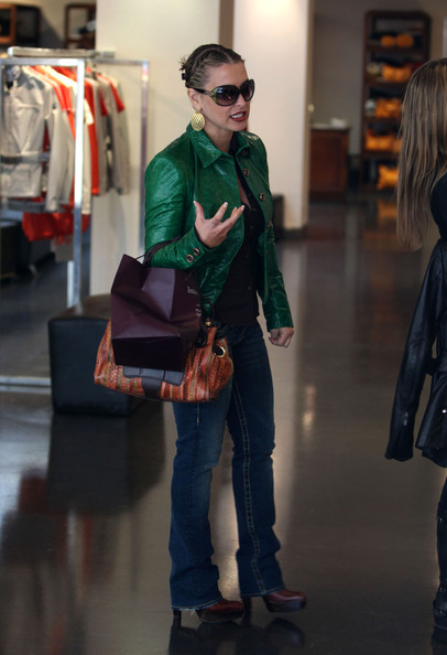 Blake Lively Leather Jacket. Green Leather Jacket for
