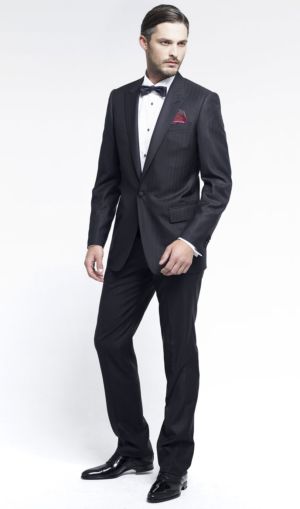 American male model Ben Hill in Louis Vuitton tuxedo suit for men