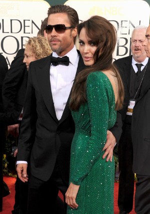 Angelina Golden Globes Green Dress. Want more Angelina Jolie