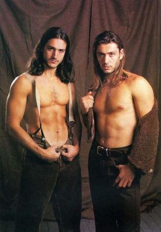Rossano Rubicondi with brother - gay magazine adam