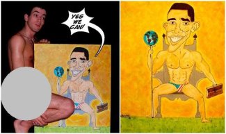 barack obama underwear painting