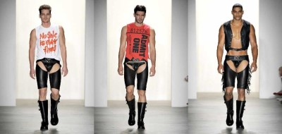 men in thongs - jeremy scott models on the runway