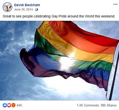 david beckham gay lgbt pride week