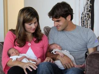 federer twins baby photos