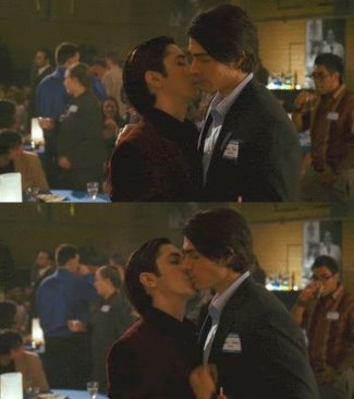 brandon routh gay kiss with justin long - zack and mirni