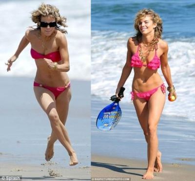 celebrity two-piece bikini swimsuit - annalynne mccord