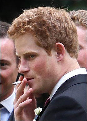 prince harry smoking