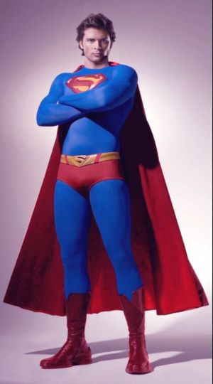 superman underwear as outerwear - tom welling