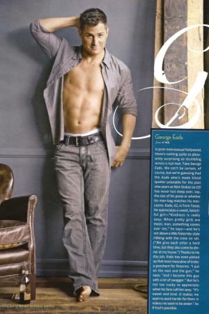 shirtless men in jeans - george eads