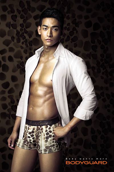 korean male underwear model Jung Seokwon for Bodyguard fall 2013 underwear