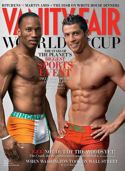 Didier Drogba world cup underwear vanity fair - with cristiano ronaldo