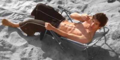 travis garland shirtless body beach