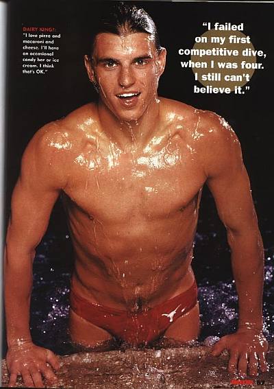 best speedo for men color - red swimsuit troy dumais