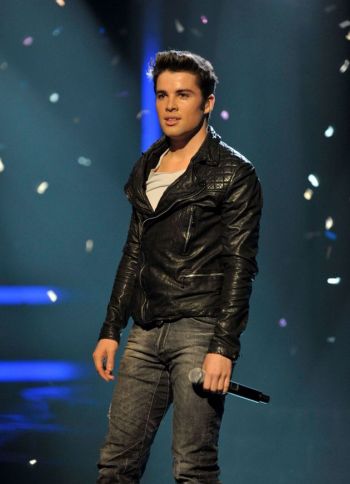 joe mcelderry hot in leather jacket and jeans