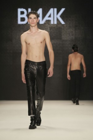 black leather pants designer label