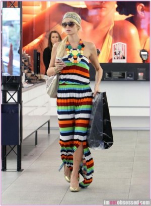 paris hilton fashion style maxi dress