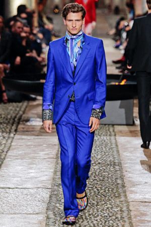 blue suits for men - roberto cavalli menswear