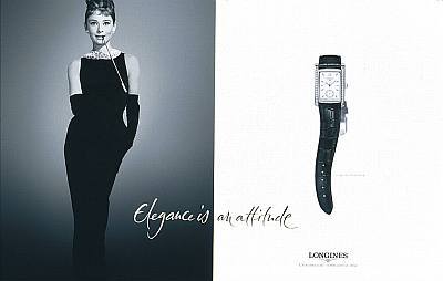 vintage longines ladies watch - audrey hepburn - elegance is an attitude meaning