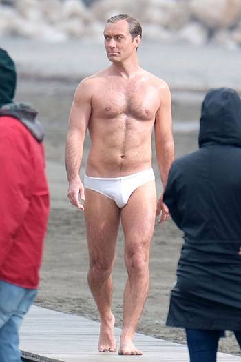 white speedo good or bad - jude law the new pope