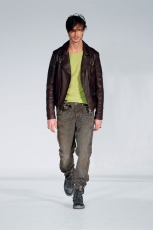brown leather jacket diesel menswear italian design