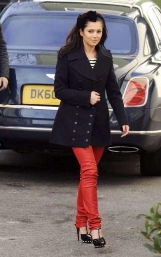 Female Celebrities Wearing Leather Pants Cheryl Cole