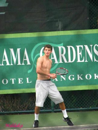 Grigor Dimitrov shirtless bangkok