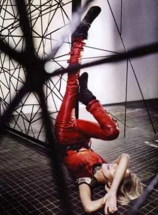 red leather pants - Anja Rubik and Barbara Bui Fall 2009 Outfit