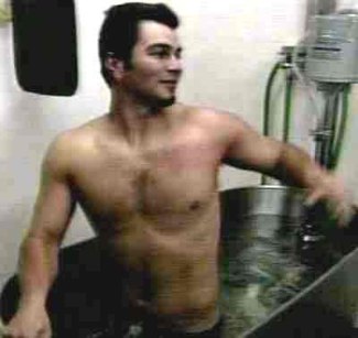 eric chavez shirtless in bath