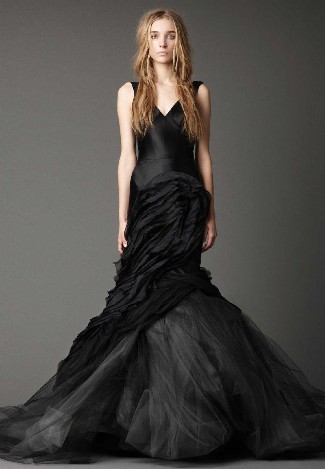 black wedding dress by vera wang - janice gown