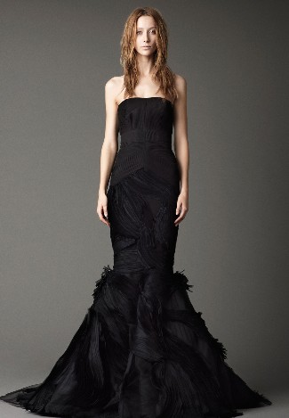 black wedding dress by vera wang - jessica