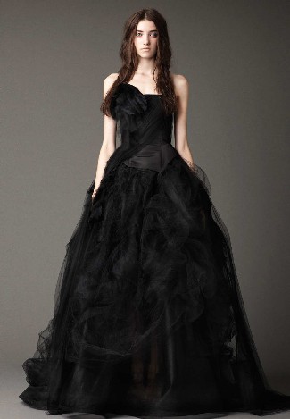 black wedding dress by vera wang - jocelyn