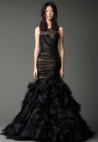 black wedding dress by vera wang - june