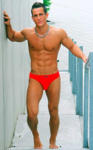 czech male underwear model - jakub stefano in Bruno Banani Swimwear