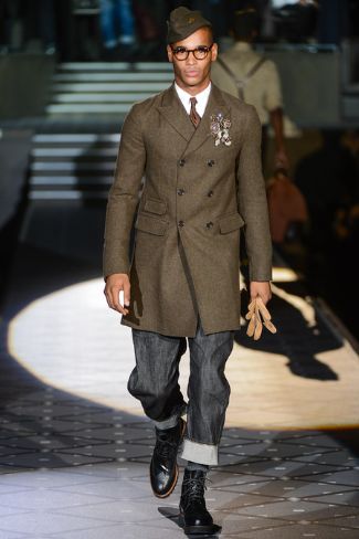 dsquared mens coats - military style - 2013-2014
