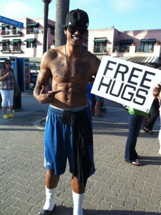 jr giddens shirtless - free hugs