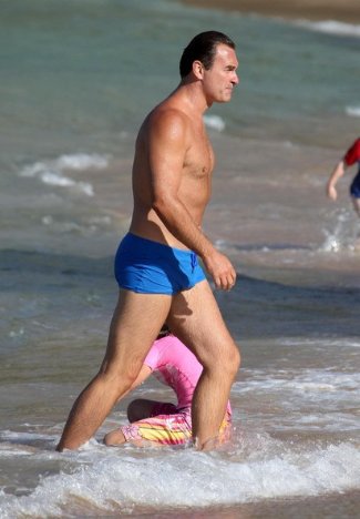 older men wearing speedos julian mcmahon - squarecut speedo - beach vacation
