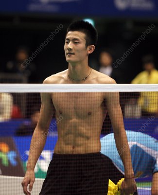 CHEN LONG shirtless badminton players
