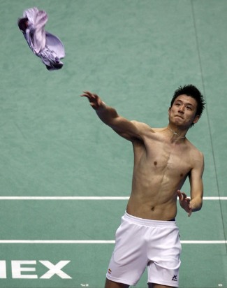 Cai Yun shirtless badminton players