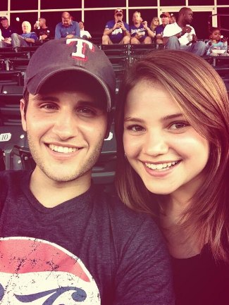 brandon chase - girlfriend marijke - rangers game baseball