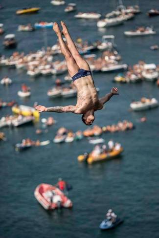 Alessandro de Rose - cliff diving in malcesine italy - 2013 series
