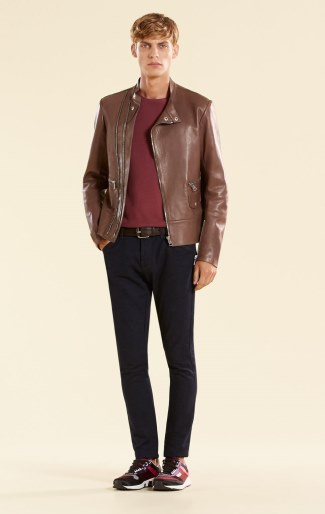 gucci biker leather jacket - zip assymetrical - 6500us