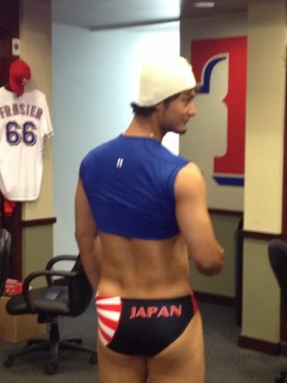 Yu Darvish speedo underwear - Japanese Baseballer Speedo Hunk