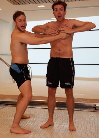 nick grimshaw shirtless - with olly murs