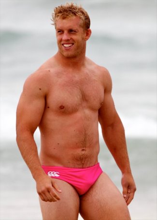 springboks shirtless rugby players Kyle Brow