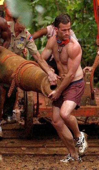 hot lawyers male - andrew savage in boxers underwear - survivor pearl islands