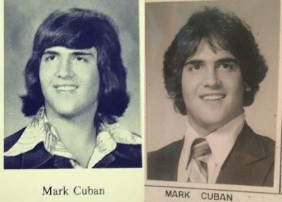 mark cuban young yearbooks - high school and college