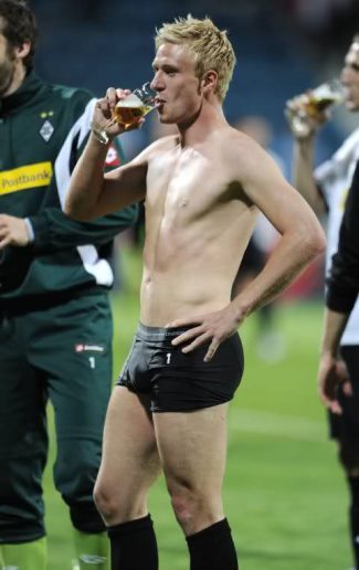handsome german men footballer Mike Hanke underwear
