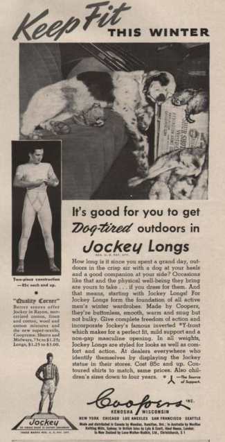 mens vintage underwear - mens long johns - 1941 - Keep Fit Jockey Long Johns for Men