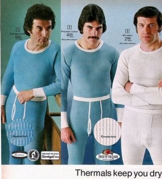 mens vintage underwear - mens long johns - eaton catalogue 1975