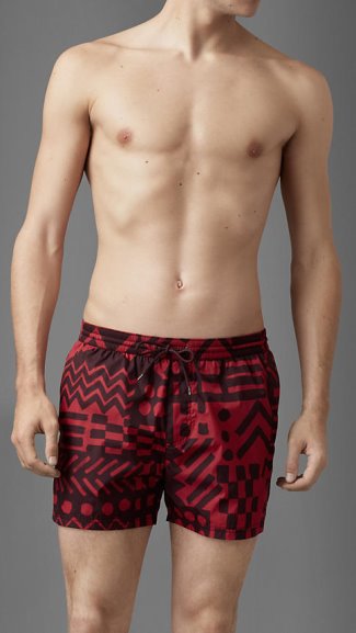 burberry swimwear for men - graphic print swim shorts - price guide sale discount